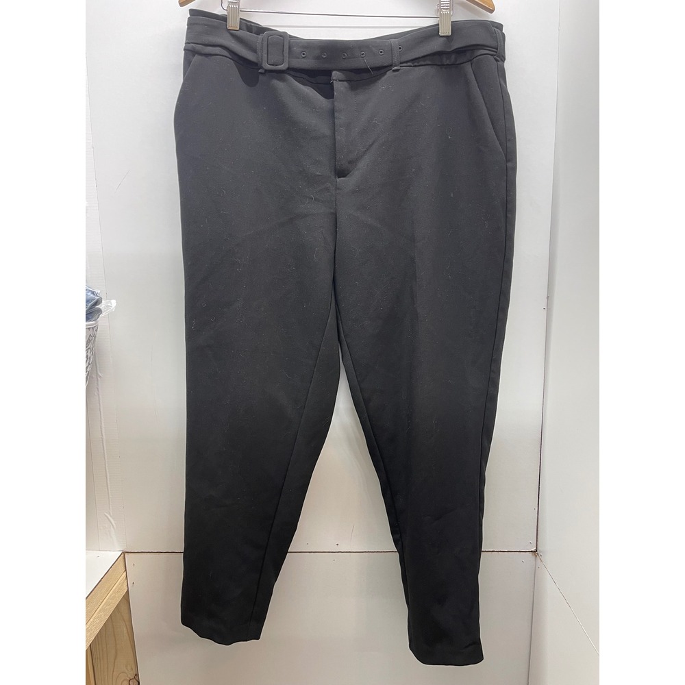 Torrid Lana Black Belted Ankle Tapered Trousers Pants Size 14 7147521-6191
